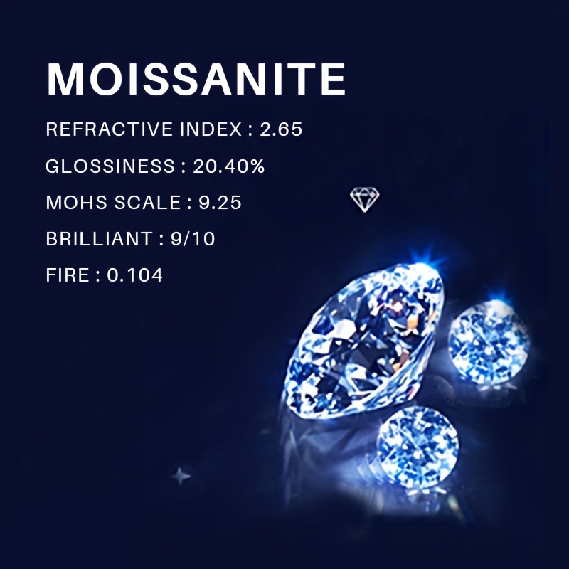 Moissanite Ring 925 Sterling Silver Wedding Bands for Men and Women